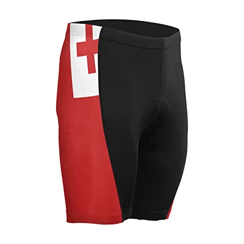 Tonga Flag Men's Bike Shorts Padded Cycling Bicycle Biking Shorts Tight Multicolor