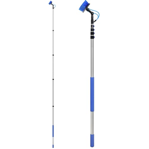 Miniatura 11 de Vevor Kit De Barra De Limpieza De Paneles Solares 7,3 M Con Suministro De Agua, Con Mango Extensible, Cabezal De Cepillo Giratorio 180 Y Manguera 20 M, Para La Cubierta Del Panel Solar De La Caravana