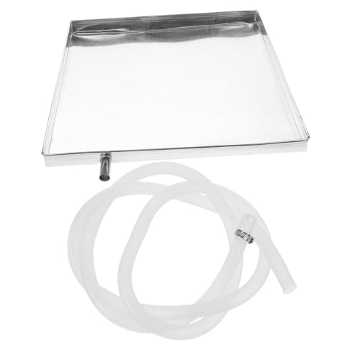 BAZEITFLOW 1Juego Bandeja de Drenaje para Aire Acondicionado con Manguera de Sistema de Drenaje Diseño Antivuelco y Compatible con Unidades Interiores y Exteriores