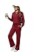 XIEERDUO Two Piece Outfits for Women Casual Fall Long Sleeve Lounge Set Winter Fashion Wide Leg Loungewear Airport Sweatsuit Vacation Track Suit Women's Travel Cruise Resort Wear Red M