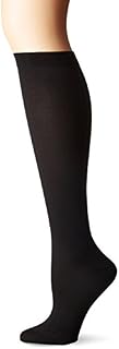 Dr. Scholl's Women's Travel Knee High Socks with Graduated Compression, Solid Black, Shoe