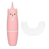 BELLIFFY Elektrische Kinderzahnbürste U Form Weiche Borsten mit Schutz für Zahnfleisch Pink für Sichere Mundpflege bei Kleinkindern