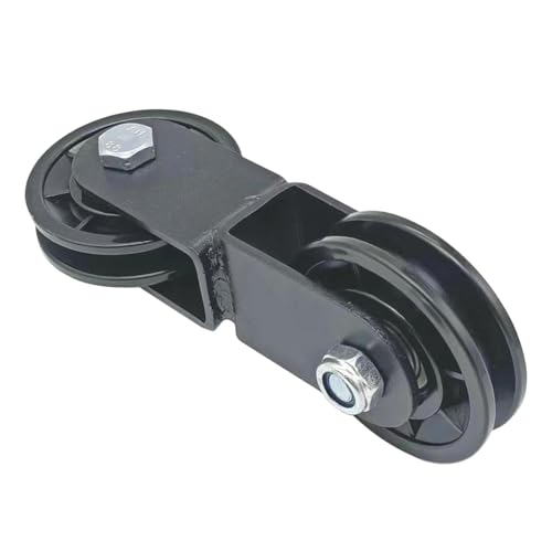 DeeRace ダブルプーリーホイール機器アクセサリーローラー頑丈な修理部品ウェイトリフティングプルダウンアタッチメントDIYフィットネスフィットネス, 70mmクロスプーリー