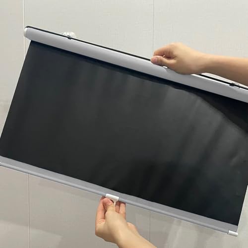 Verdunkelungsrollo Hitzeschutz Rollos Für Fenster Sonnenchutz Tragbare Temporäre Sonnenschutzrollos Mit Saugnapf Für Alle Fenstertypen(Gray,W16 x H24)