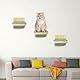 TUAKIMCE 3er Set Kletterwand Katzen Katzentreppen Katzentreppe Wand Katzenwand Klettern Naturholz Katzenleiter Katzenwandparkour für Katzen Katzen Kletterwand Set