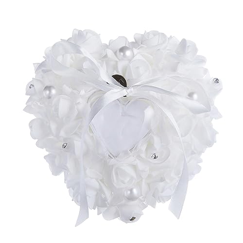 OFFSCH Shape Wedding Box Elegant Rose Flowers Valentine's Day Cushion for Bridal Ceremony Wedding Decor and Engagement Events