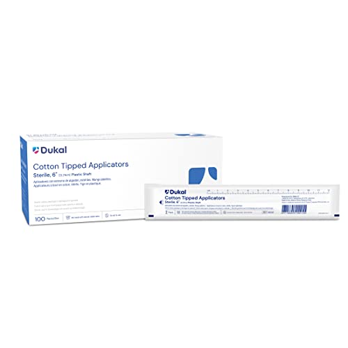 Image of Dukal-9026 Cotton Tipped Applicator, Sterile, 6 inch Plastic Shaft (200 Boxes of 10) (Pack of 2000)