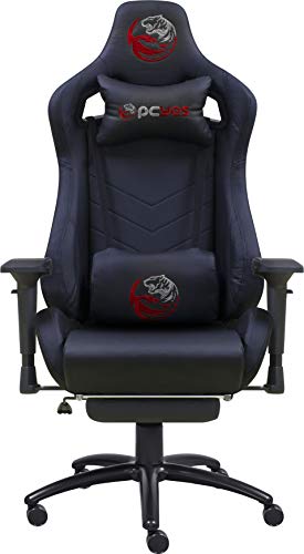 CADEIRA GAMER PCYES MAD RACER V12 PRETA EM MATERIAL SINTÉTICO - MADV12PTCDG