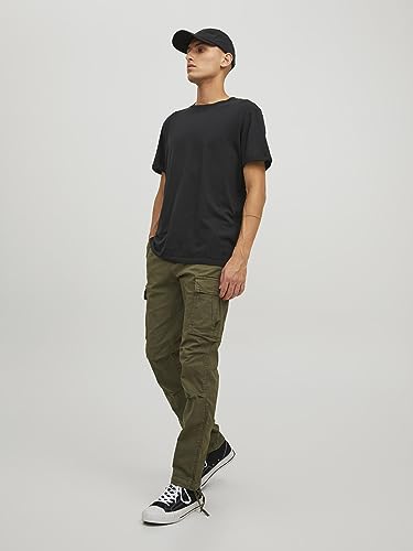 Pantalon Cargo Jack & Jones Vert Kaki Coupe Regular Homme - 5