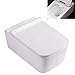 Produktbild Lux-aqua Spülrandlos Wand Hänge WC Toilette Tiefspüler mit Nano-Beschichtung eckig 2122-D-N, Weiß
