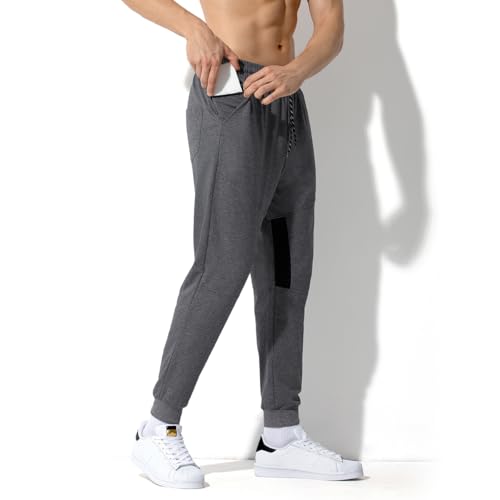 Men's Cotton Sweatpants Joggers with Pockets and Drawstring Athletic Pants for Workout2