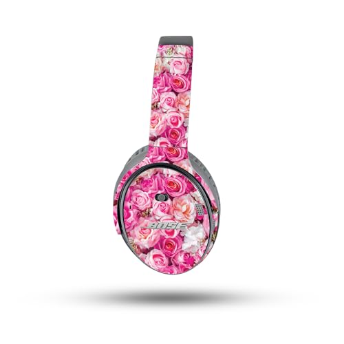 Image of MightySkins Skin Compatible with Bose QuietComfort 35 II Headphones - Bed of Roses | Protective, Durable, and Unique Vinyl Decal wrap Cover | Easy to Apply, Remove, and Change Styles