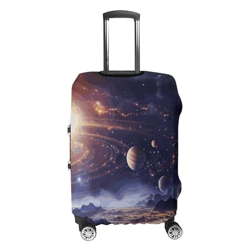 Outer Space Galaxy Universe Printed Luggage Cover Protector, Fits 18-32 Inch Luggage4