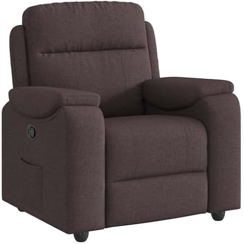 Fauteuil inclinable vidaXL Marron foncé Cover
