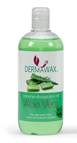 Dermawax Lotion de prétraitement à l'Aloe Vera pour l'épilation Épilation à la cire 500 ml