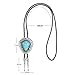 Doitby Bolo Tie for Men Women, Genunie Leather Turquoise Bolo Ties Western Cowboy Necklace Bola Tie Costume Accessories for Men Women