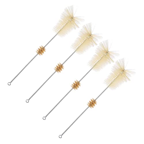 Beavorty 4pcs Bottle Brush Tube Cleaner Long Straw Brush Bristles Tube Brush Erlenmeyer Brush Conical Flask Brush Straw Cleaning Brush for Tube Laboratory Beaker Brush