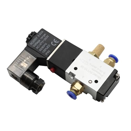 Electrovanne 3/2 voies alu 3V110-06 à actionnement magnétique électrique 1/8 pouce
