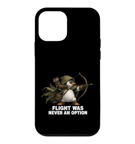 Flight was Never an Option Archer Penguin Graphic Funny �X�}�z�P�[�X iPhone 12 mini �p