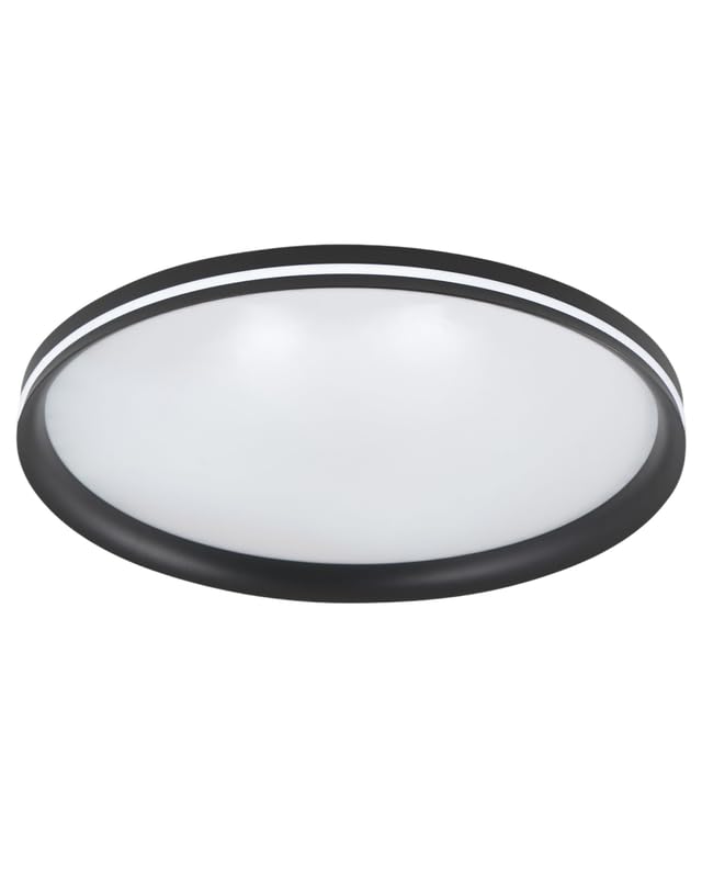 Plafonnier LED Isy Fabas Luce 64W noir pour luminaire de plafond de salon intérieur