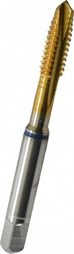 GUHRING 9039070063500 Spiral Point Tap, Plug, Powered Metal Cobalt, TiN Coating, 3 Flute, 1/4"-20 Size