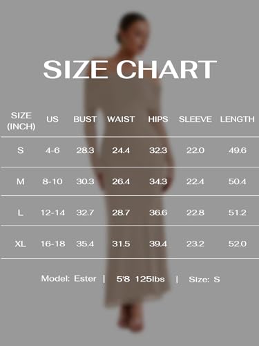 Image of REORIA Women's Off Shoulder Long Sleeve Bodycon Maxi Dresses