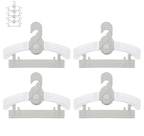Image of JSF Baby Nursery Closet Hangers, Ultra Thin Non-Slip and Extendable Laundry Infant Pant Hanger for Newborn Clothes 30pcs11-14 Adjustable Children Coat Hanger for Girl Boy Toddler Kids Child