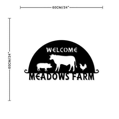 Plaque en métal personnalisée pour décoration de ferme et design mural de maison - 3