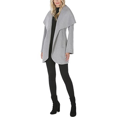 TAHARI Marilyn Women's Wool Blend Double Face Belted Wrap Coat2