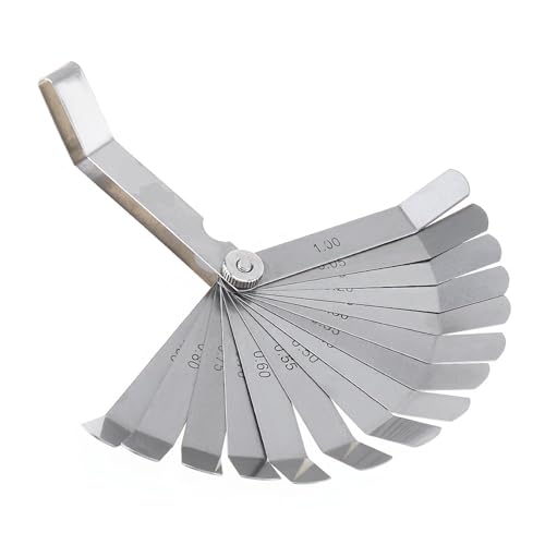 Calibrador de espesores acero curvado 0.05-1 mm 16 piezas miniatura 6