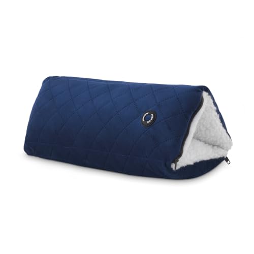 Carmen C81227 Foldable Massage Pillow with 2 Vibrating Massage Modes, Cordless Operation, Navy Blue