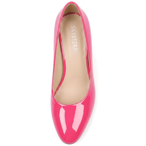Image of SKYSTERRY Women's Low Heel Dress Pumps Shoes 2 Inch