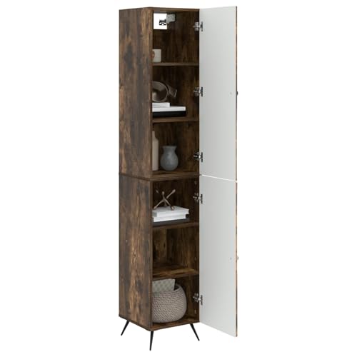 vidaXL Juego de armarios 2 pcs Roble Ahumado Madera de ingeniería, Juego de Muebles Adaptable, Sala de Estar Multiusos, Oficina ergonómica, Almacenamiento Modular Innovador, Ahorra Espacio