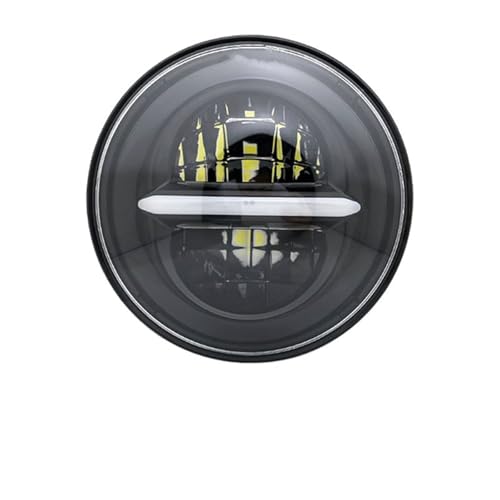 Phare Moto LED 5 3/4 Haute Visibilité Étanche 50W Noir H4
