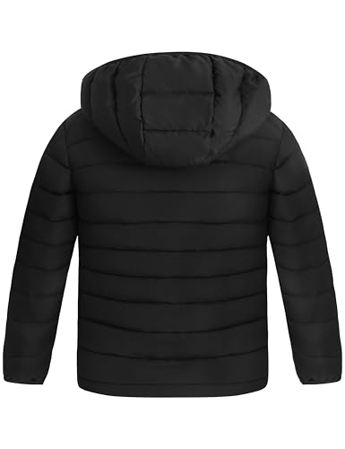 Image of wantdo Boy's Light Winter Jacket Zip Up Puffer Coat Hooded Windproof