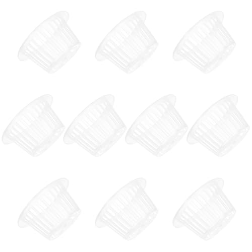 VICASKY 10 pièces Panier de Plantation Hydroponique Pots Filet Transparents Profonds pour Culture sans Sol de Légumes et Fleurs Accessoires Jardinage Polyvalents