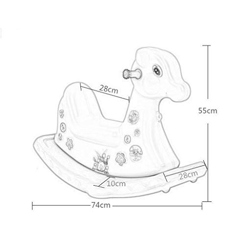 Schaukelpferd Kunststoff Indoor Kinderspielzeug Männer Und Frauen Musik Schaukelstuhl Baby 1-2-3 Einjahresgeschenk… – Bild 3