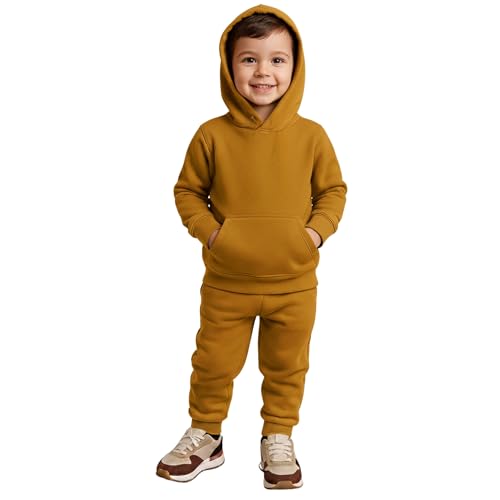 Image of Kids Hoodie Sweatshirt, Boys & Girls Relaxed Fit Wool Hooded & Round Neck Sweatshirt