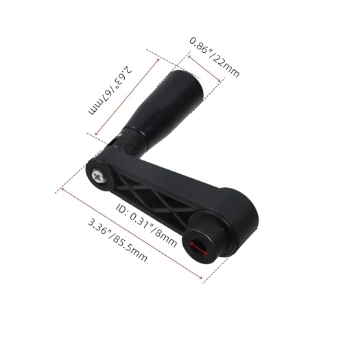 Image of Foldable Crank Handle Swivel Rocker Handle Nylon Lathe Crank Handles for Industrial Machine Tools or Other Equipments, Hole Diameter 8mm