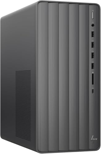 Image of HP Envy Intel i7 Tower Desktop, Intel i7-14700, Intel UHD Graphics, HDMI, SD Card Reader, Wi-Fi 6, Windows 11 Home, Black (32GB RAM | 2TB SSD)