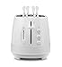 De'Longhi CTLAP2203.W Tostapane con Pinze, Controllo Progressivo del Grado di Tostatura, Indicatori Luminosi, Cassetto Raccoglibriciole, Piedini Antiscivolo, Potenza 550 Watt, Plastica, Bianco immagine