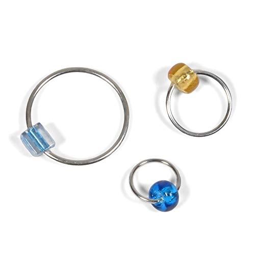 The Elegant Knitter Beaded Sterling Silver Stitch Markers