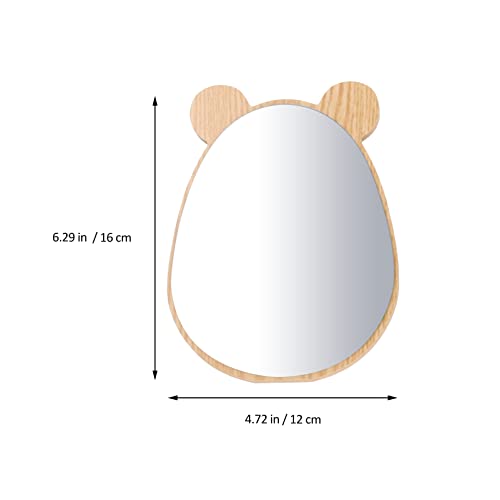 minkissy 2pcs espejo de maquillaje con soporte y led miniatura 6