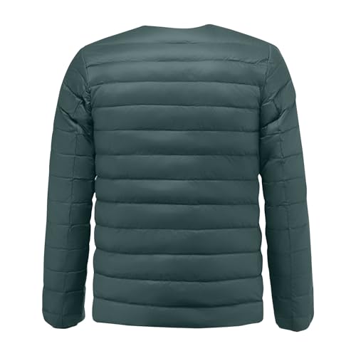 Mens Lightweight Down Jackets Crew Neck Button Down Warm Winter Padded Puffer Jacket Packable Coats Quilted Outerwear3