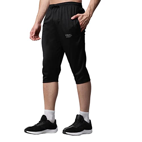 Image of Mack Jonney Dryfit Lycra Solid Capri for Men-Dryfit Lycra D13 01-P