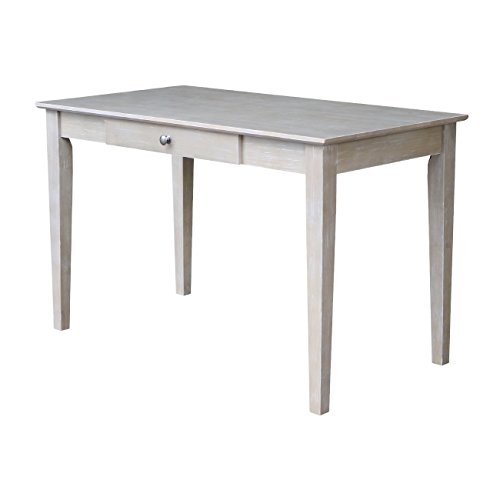 International Concepts Writing Desk With Drawer, Washed Gray Taupe