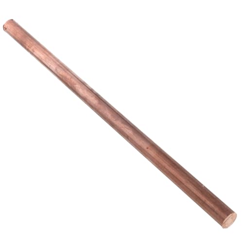 JECOMPRIS 99.9% Pure Copper Rod Electrolytic Copper Bar 12mm Diameter 9.85 Inch Length High Conductivity Grounding Rod for Industrial and Scientific Use