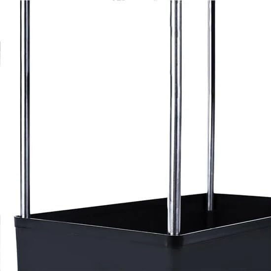 Image of 4-Tier Movable Storage Rack Trolley, Plastic and Stainless Steel Construction, 39L x 25W x 26H cm, Multi-Purpose Organization Cart with Wheels