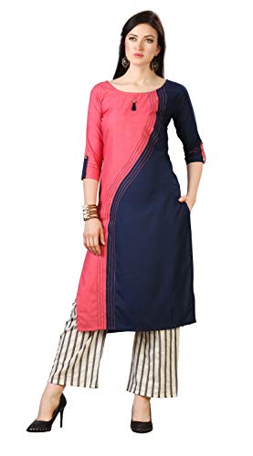 Image of EthnicJunction Women's Cotton Rayon Regular Kurta