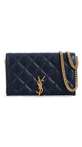 YSL Quilted Blue Shoulder Bag